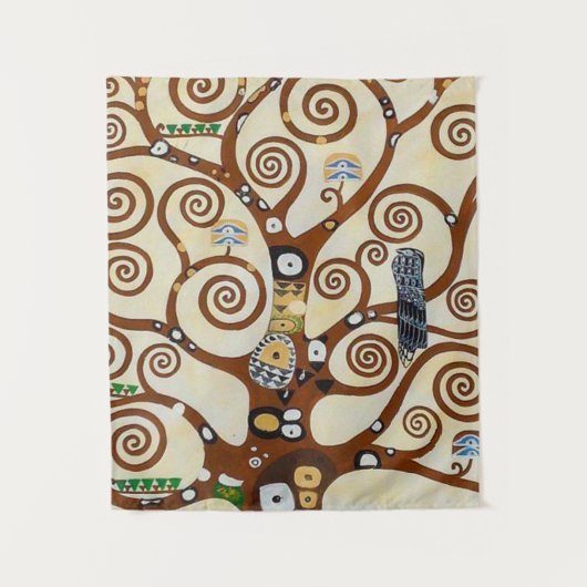 Baum Gustav Klimt wiederhergestellte Version Wandteppich (Vorderseite)