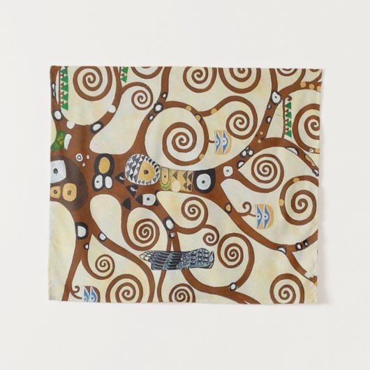 Baum Gustav Klimt wiederhergestellte Version Wandteppich (Vorderseite (Horizontal))