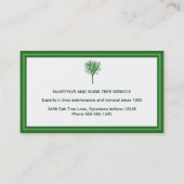 Baum hält die visitenkarte (Rückseite)