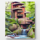 Baum Haus Digitale Kunst Fotoplatte (Vorderseite)