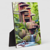 Baum Haus Digitale Kunst Fotoplatte (Seite)