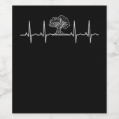 Baum Herzschlag Natur im Freien Weinetikett (Einzelnes Label)