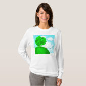 Baum Hintergrund, T-Shirt (Vorne ganz)
