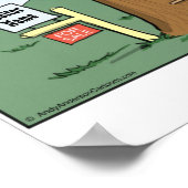 Baum House Immobilie Cartoon personalisiert Poster (Ecke)