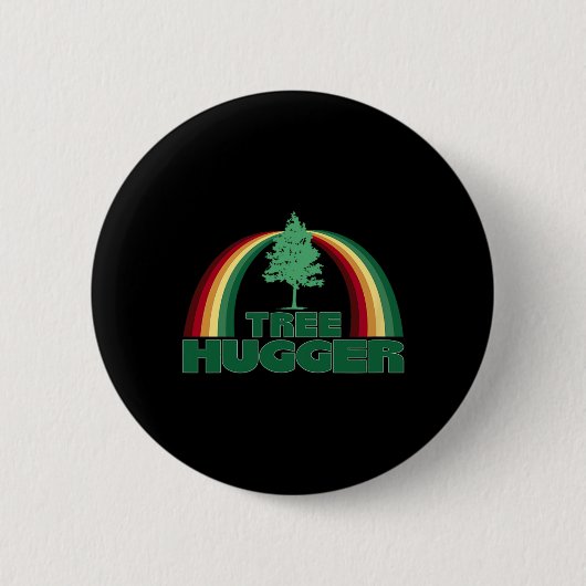 Baum Hugger Earth Day Tree Environmental Protectio Button (Vorderseite)