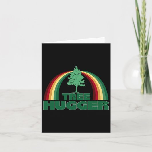 Baum Hugger Earth Day Tree Environmental Protectio Karte (Vorderseite)
