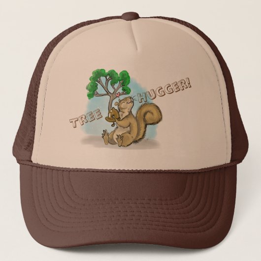 Baum, Hugger! Eichhörnchen Truckerkappe (Vorderseite)