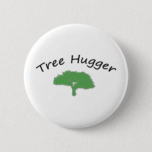 Baum Hugger einzigartiger Entwurf! Button (Vorderseite)