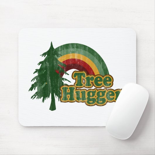 Baum Hugger Hippie-Regenbogen Mousepad (Mit Mouse)