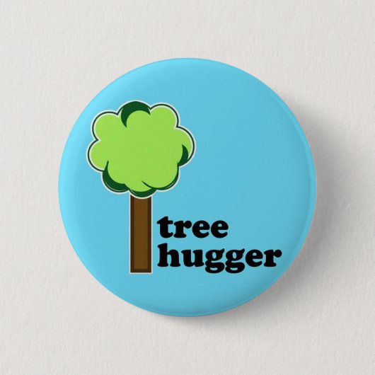 Baum Hugger Knopf Button (Vorderseite)