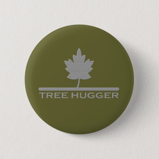 Baum Hugger Knopf Button (Vorderseite)