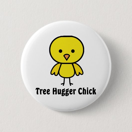 Baum Hugger Küken Button (Vorderseite)