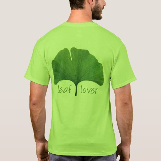 Baum Hugger, Leaf Lover Ginkgo Leaf Öko T-Shirt (Rückseite)