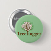 Baum Hugger mit Baumillustration Button (Vorne & Hinten)