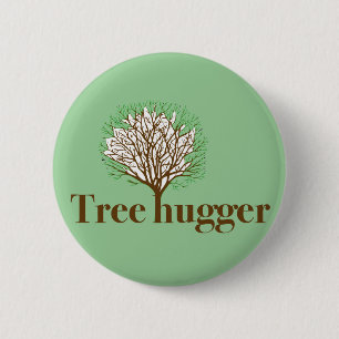 Baum Hugger mit Baumillustration Button