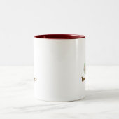 Baum Hugger mit Baumillustration Zweifarbige Tasse (Mittel)