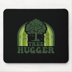 Baum Hugger Vintag Retro Natur Umweltohr Mousepad