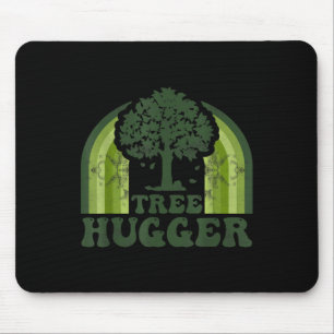 Baum Hugger Vintag Retro Natur Umweltohr Mousepad