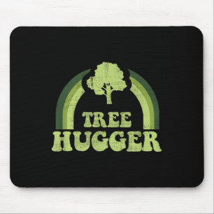 Baum Hugger Vintag Retro Natur Umweltohr Mousepad