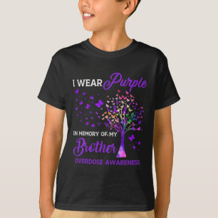 Baum ich trug Lila Gedächtnis an eine Bruderüberdo T-Shirt