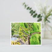 Baum im Frühjahr Postkarte (Stehend Vorderseite)