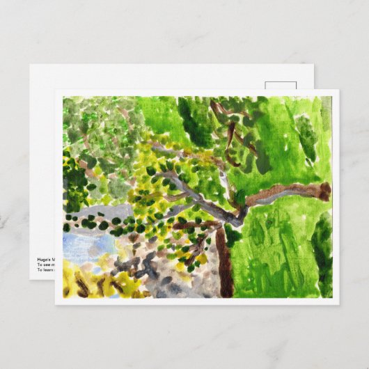 Baum im Frühjahr Postkarte (Vorne/Hinten)