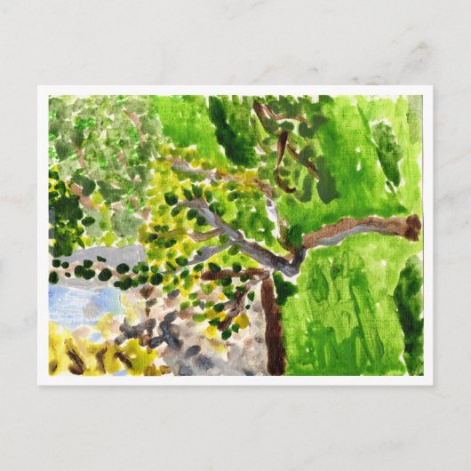 Baum im Frühjahr Postkarte (Vorderseite)