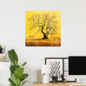 Baum im goldenen Licht Poster (Heimbüro)