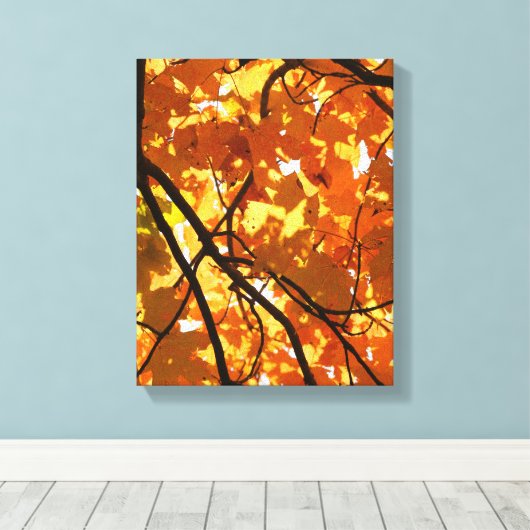 Baum im Herbst Leinwanddruck (Insitu (Holzboden))