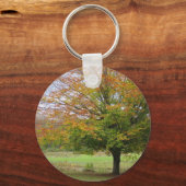 Baum im Herbst-Schlüsselanhänger Schlüsselanhänger (Vorderseite)