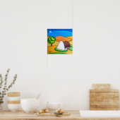 Baum im Mondlicht Poster (Küche)