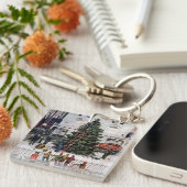 Baum im Rathausplatz Schlüsselanhänger (Vorderseite rechts)