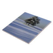 Baum im Schnee umfaßte Landschaft Fliese (Seite)