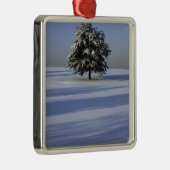 Baum im Schnee umfaßte Landschaft Ornament Aus Metall (Rechts)