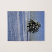 Baum im Schnee umfaßte Landschaft Puzzle (Horizontal)