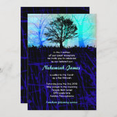 Baum im Wald Bar Bar Mitzvah Einladung (Vorne/Hinten)