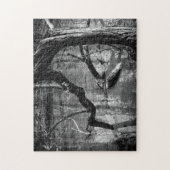 Baum im Wasser, dunkle Horror-Fotografie, Holz Puzzle (Vertikal)