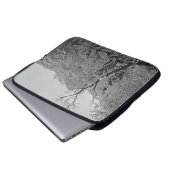Baum im Wasser Laptopschutzhülle (Vorne Knopf)