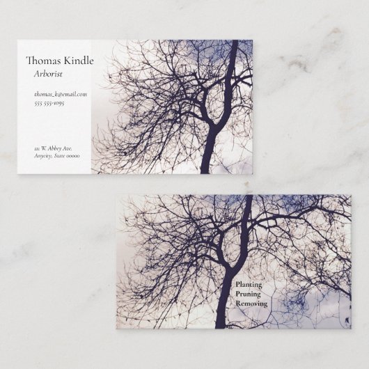Baum im Winter Visitenkarte (Vorne/Hinten)