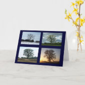 Baum in 4 Jahreszeiten Karte (Gelbe Blume)