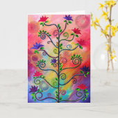 "Baum in Blüte zwei" Anmerkungskarte durch Karte (Gelbe Blume)