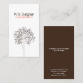 BAUM IN BROWN/WHITE VERTICAL Business Card Visitenkarte (Vorne/Hinten)