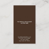 BAUM IN BROWN/WHITE VERTICAL Business Card Visitenkarte (Rückseite)