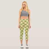 Baum in den Wüstenfarben Capri Leggings (Vorderseite)