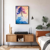 Baum in der Abstrakten Wolkenart Inspiriert Poster
