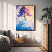 Baum in der Abstrakten Wolkenart Inspiriert Poster