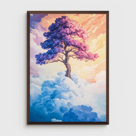 Baum in der Abstrakten Wolkenart Inspiriert Poster