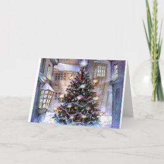 Baum in der Stadt Feiertagskarte