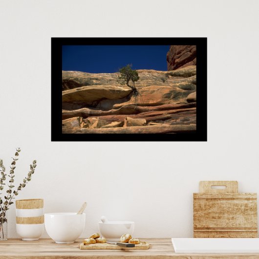 Baum in der Wand Poster (Küche)