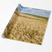 Baum in der Weizen-Feld-Landschaft Geschenkpapier (Ungerollt)